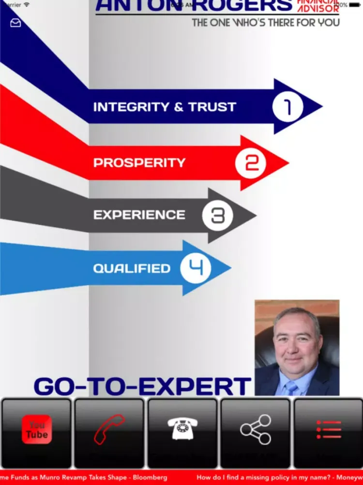 Screenshot di Anton Rogers Financial Advisor iPad 