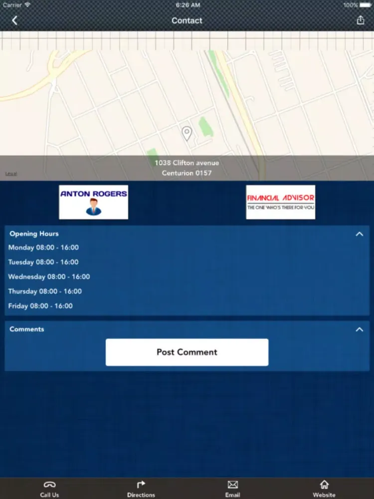 Screenshot di Anton Rogers Financial Advisor iPad 