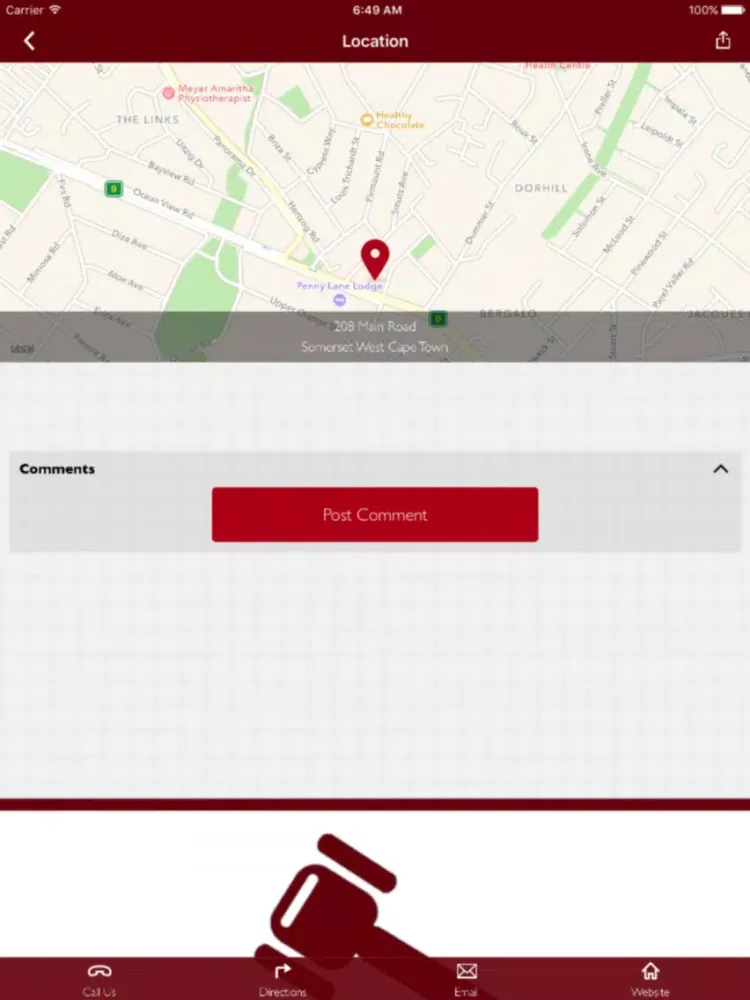Tangkapan skrin Louw Incorporated iPad 