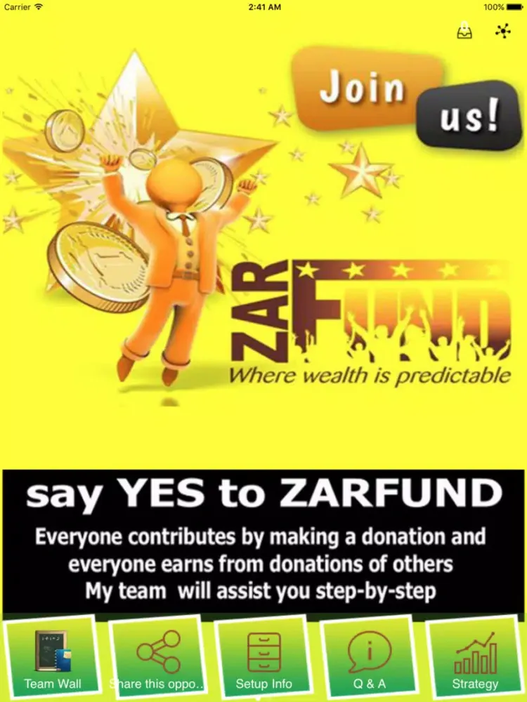 ZARFund App iPad 应用截图