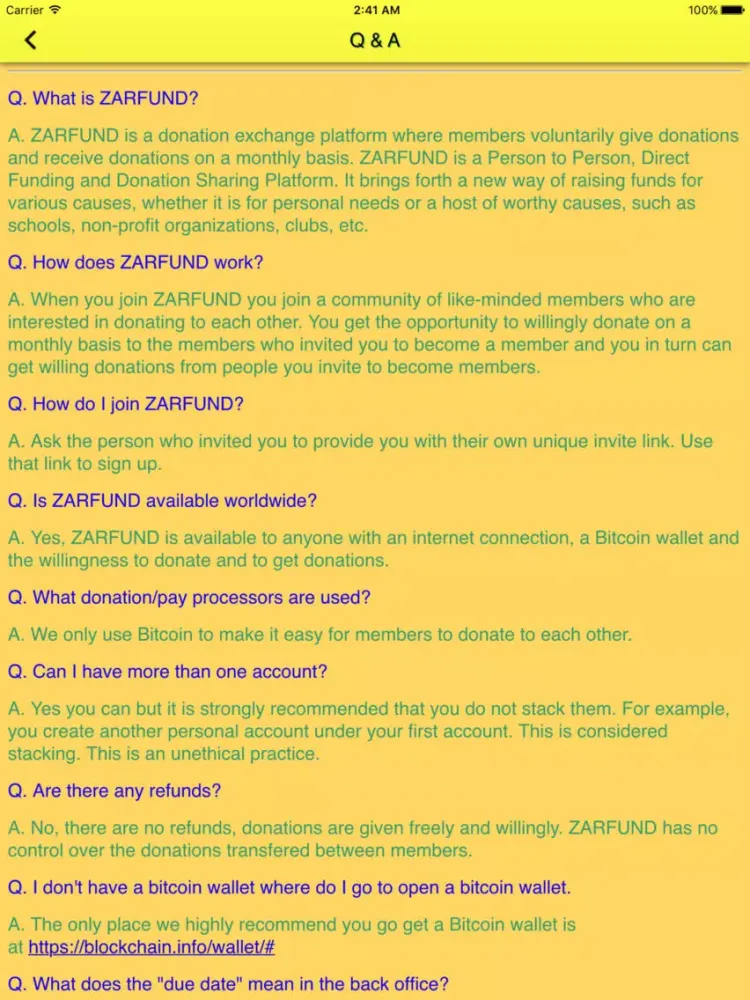 ZARFund App iPad 应用截图