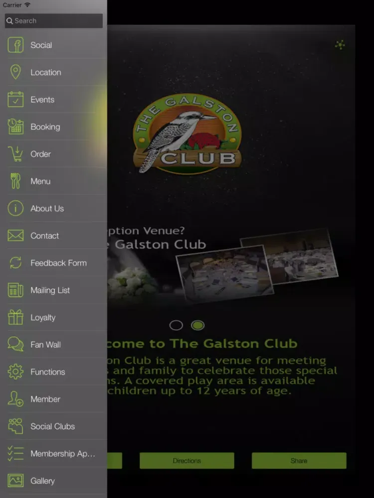 The Galston Club iPad  スクリーンショット
