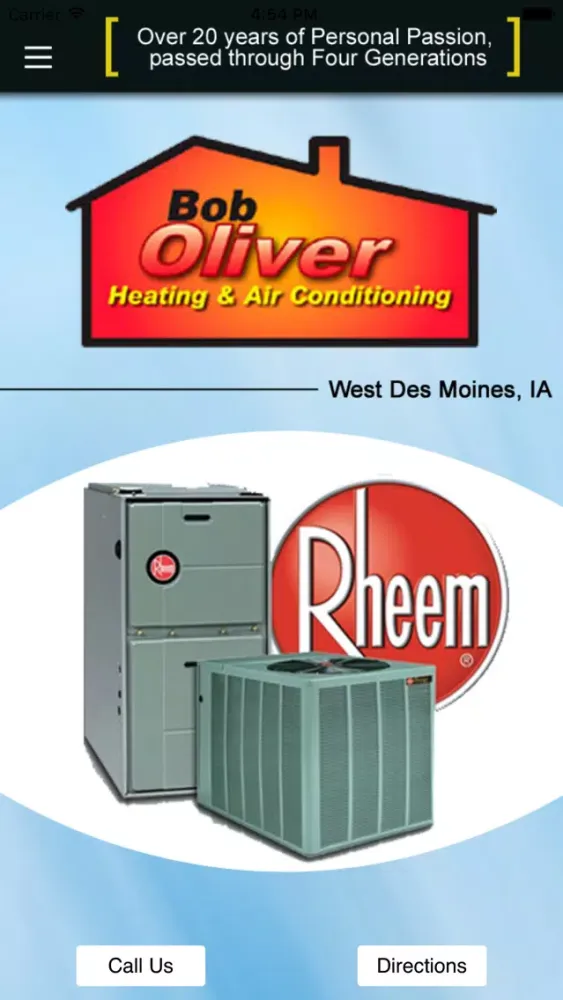 Tangkapan layar Bob Oliver Heating & Air Conditioning