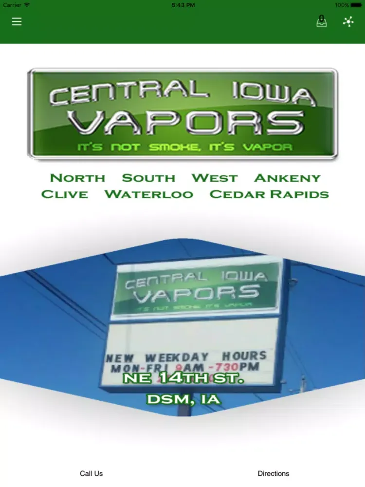 Central Iowa Vapors iPad 應用截圖