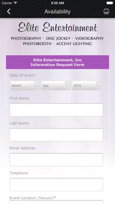 Ảnh chụp màn hình của Elite Entertainment