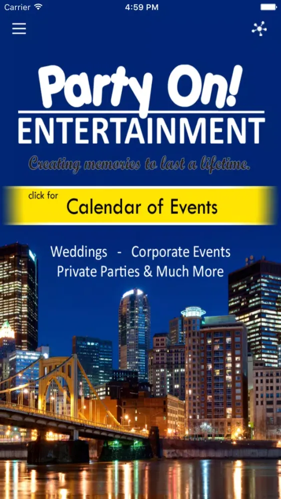 Tangkapan layar Party On Entertainment