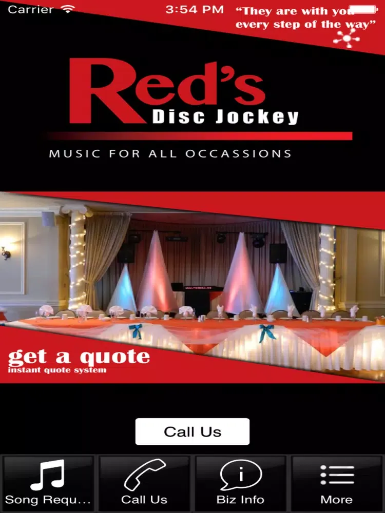 Tangkapan layar Red's Disc Jockey iPad 