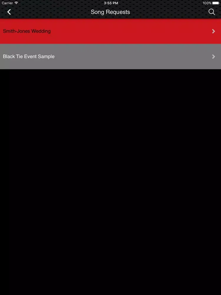 Tangkapan layar Red's Disc Jockey iPad 