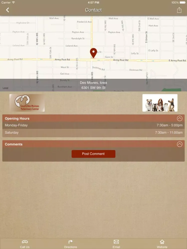 Capturas de pantalla de South Des Moines Vet Center iPad 