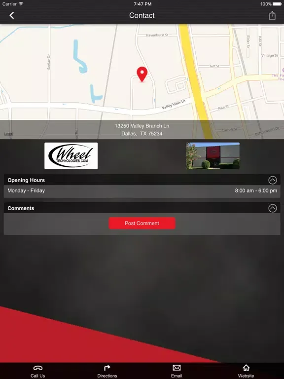 Zrzuty ekranu Wheel Technologies iPad 