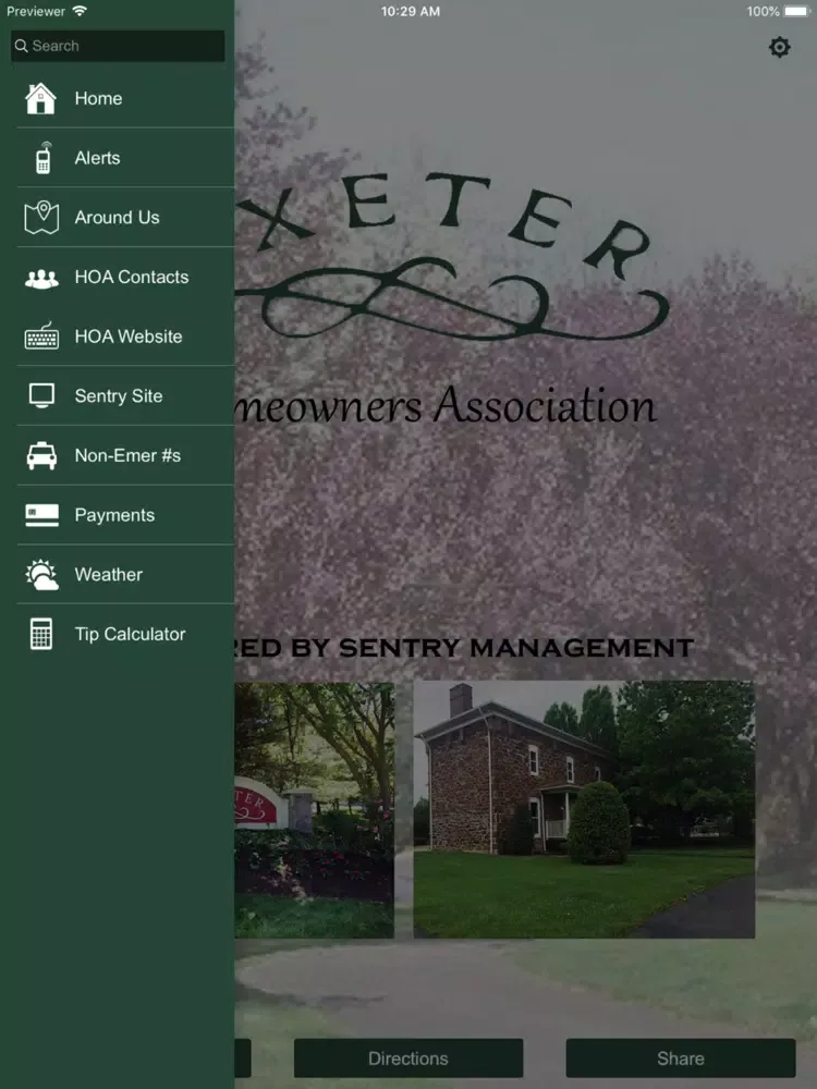 Exeter HOA iPad  Screenshots