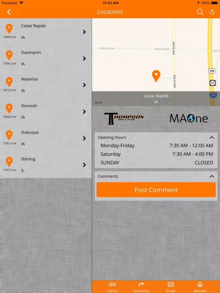 Thompson Truck and Trailer iPad  स्क्रीनशॉट