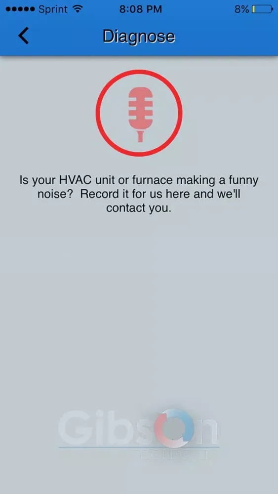 Tangkapan layar Gibson HVAC