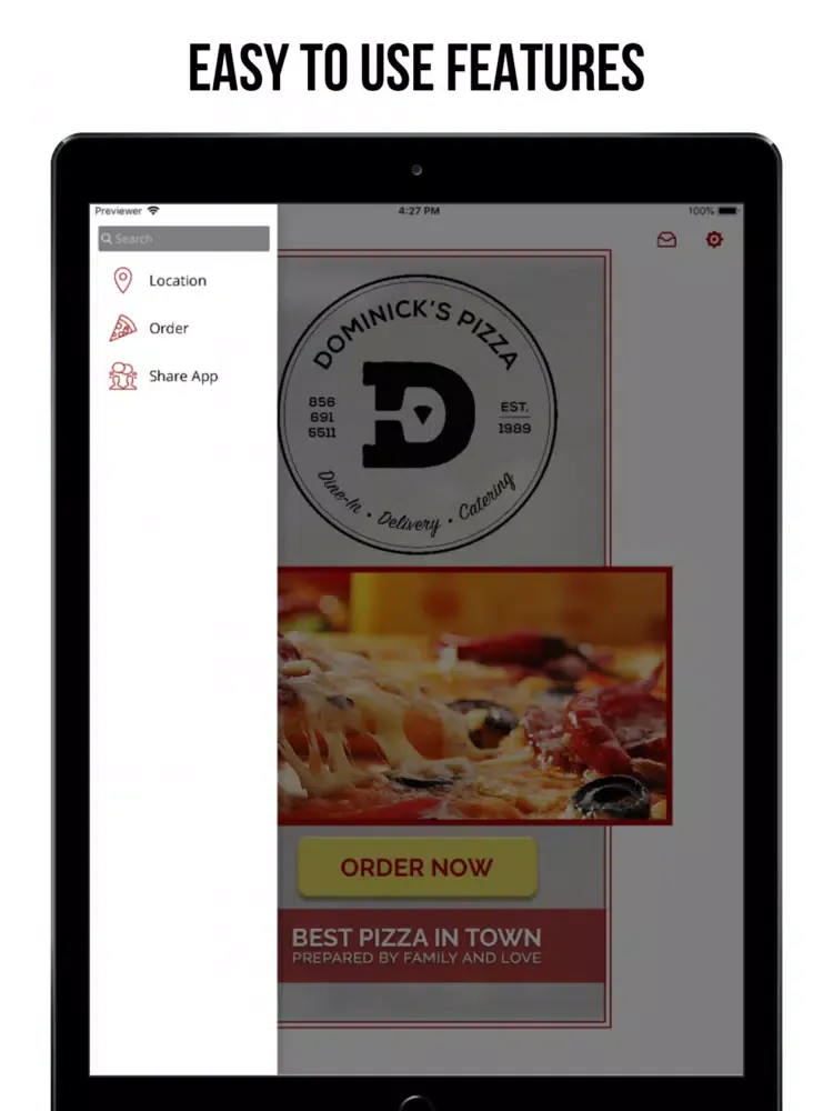 Dominick's Pizza Vineland iPad 應用截圖
