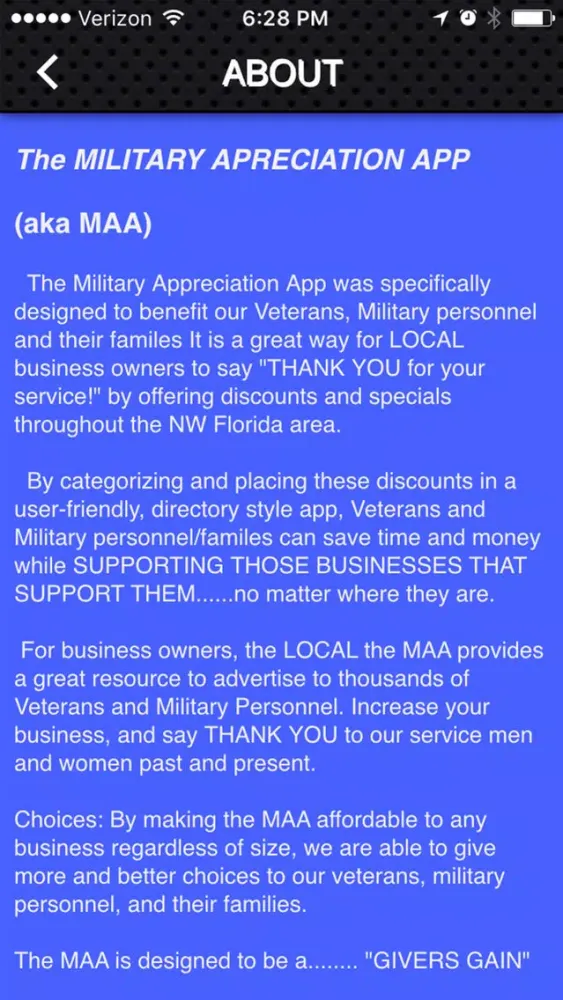 Captures d'écran de MilitaryAppreciationApp