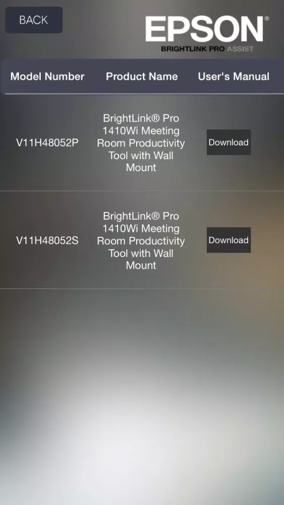 Epson BrightLink Pro Assist سکرین شاٹس