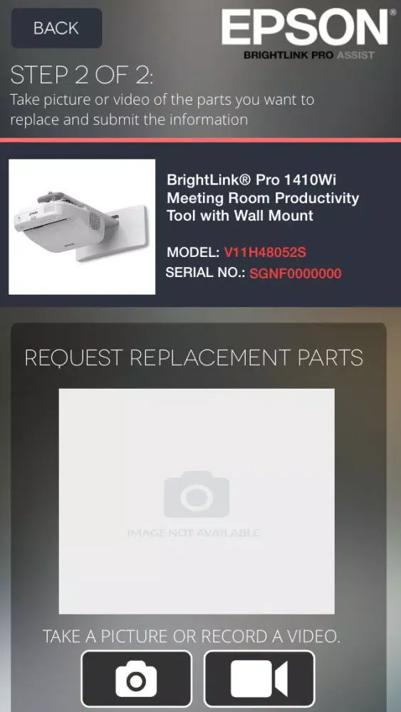Epson BrightLink Pro Assist سکرین شاٹس
