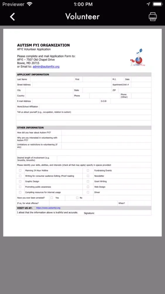 Zrzuty ekranu Autism FYI Safety App