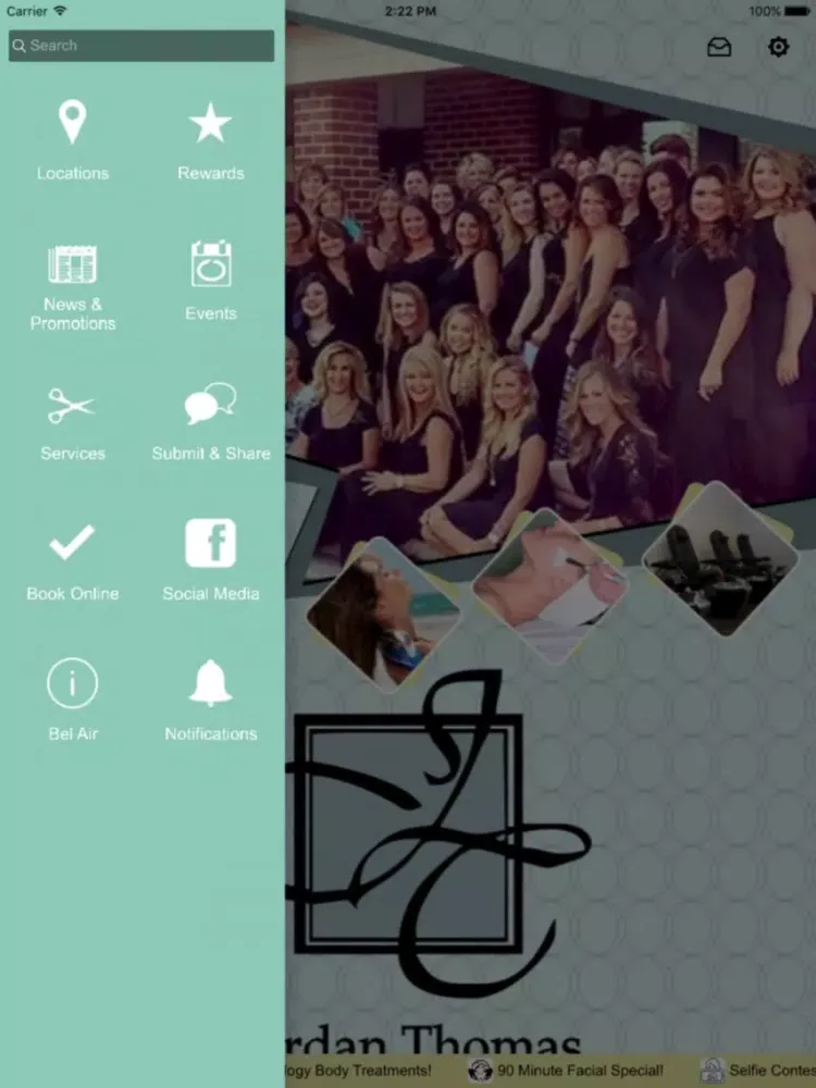 Jordan Thomas Salon & Spa iPad  স্ক্রিনশট