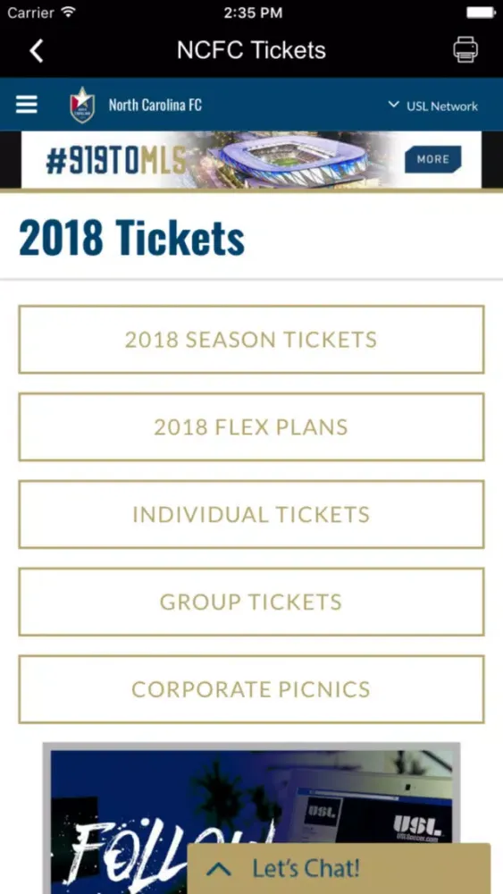 North Carolina FC/Courage স্ক্রিনশট