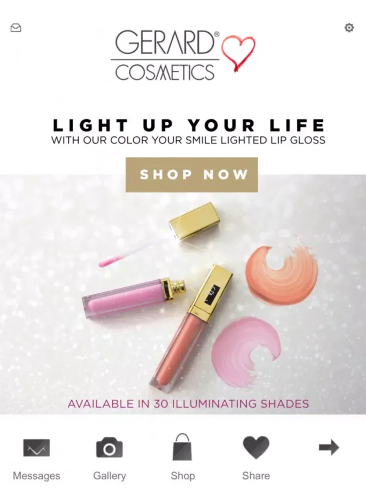 Gerard Cosmetics iPad  Ekran Görüntüleri