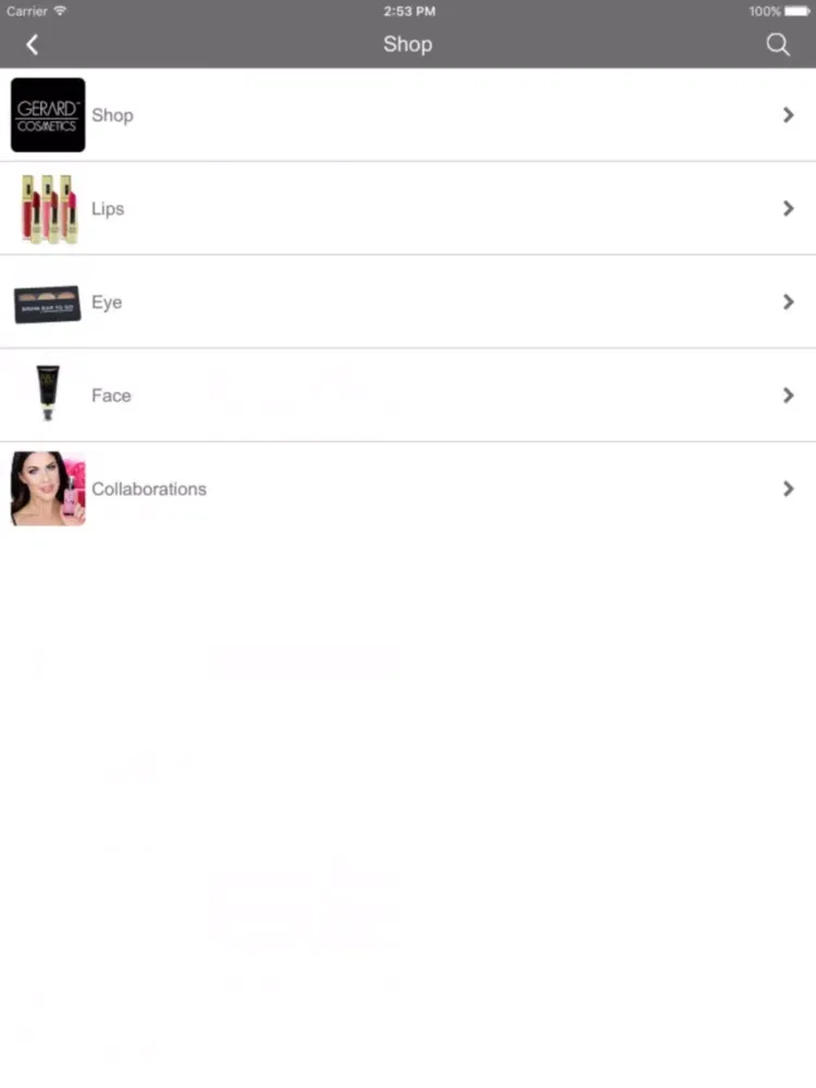 Gerard Cosmetics iPad  Ekran Görüntüleri