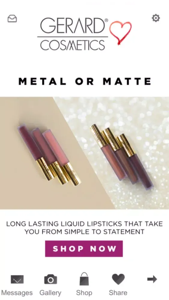 Gerard Cosmetics Ekran Görüntüleri