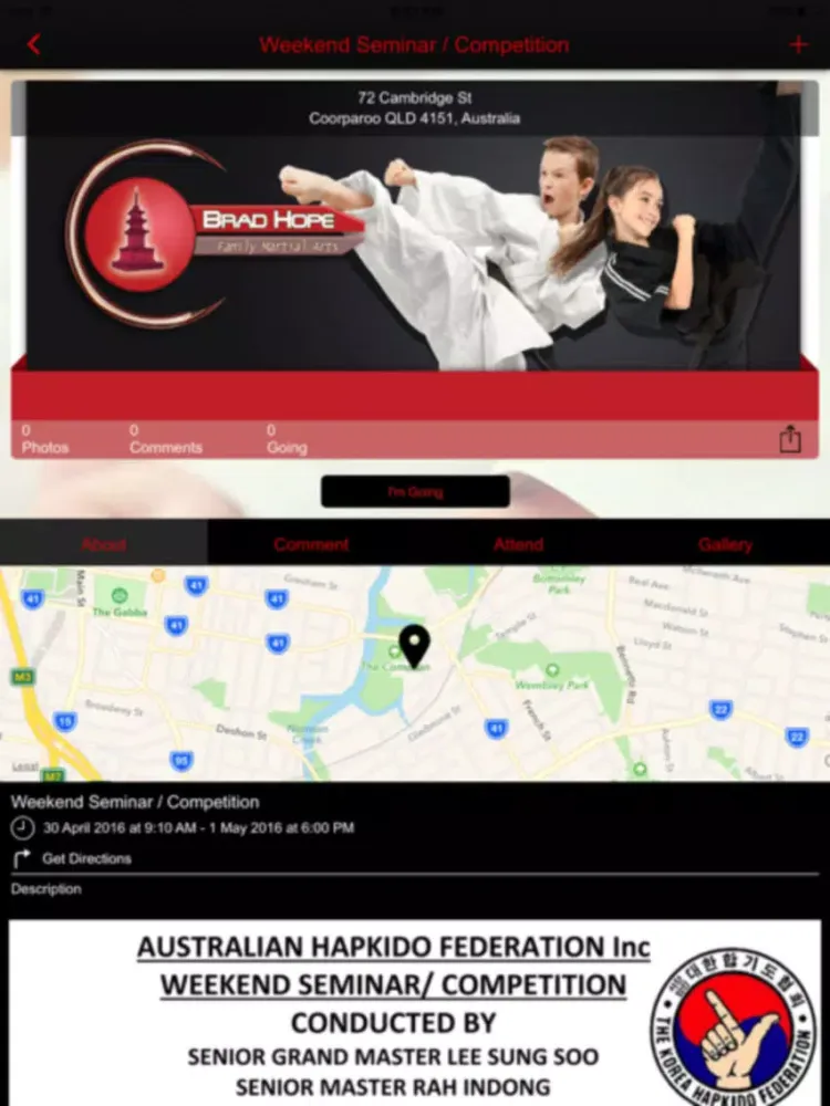 Brad Hope Family Martial Artsx iPad  Screenshots