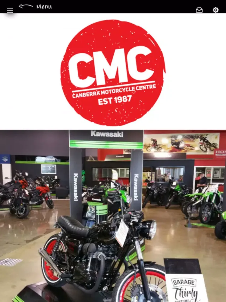 Ảnh chụp màn hình của Canberra Motorcycle Centre iPad 