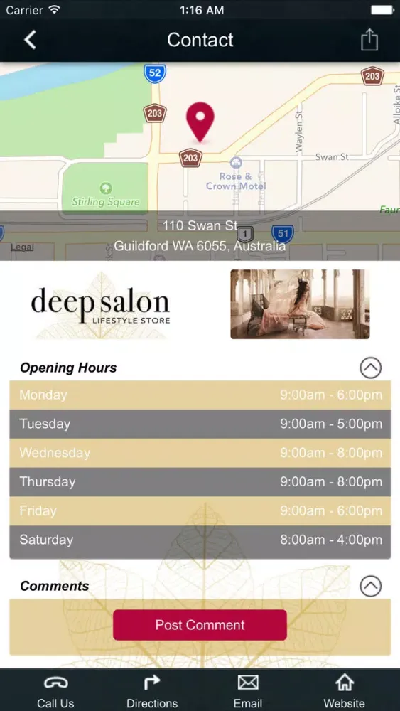 Deep Aveda Salon Screenshots