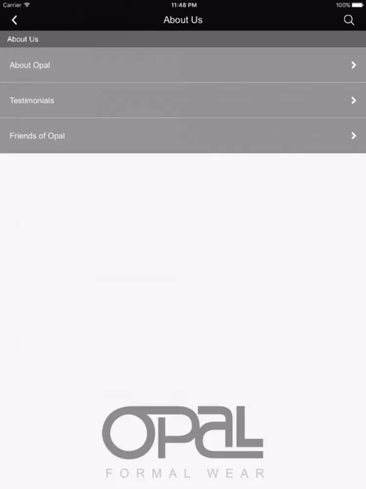 Opal Formal Wear iPad  Ekran Görüntüleri