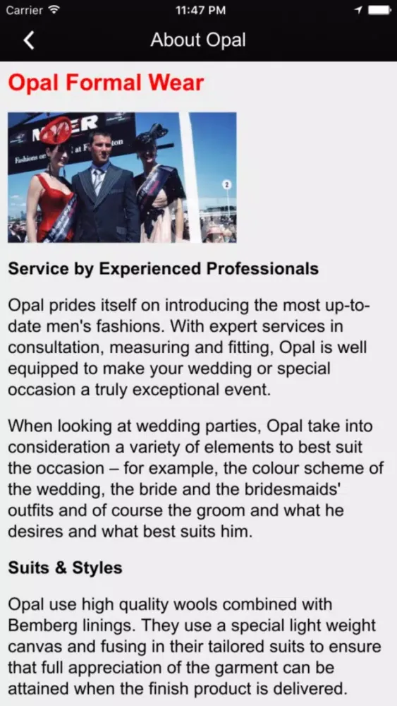 Opal Formal Wear Ekran Görüntüleri