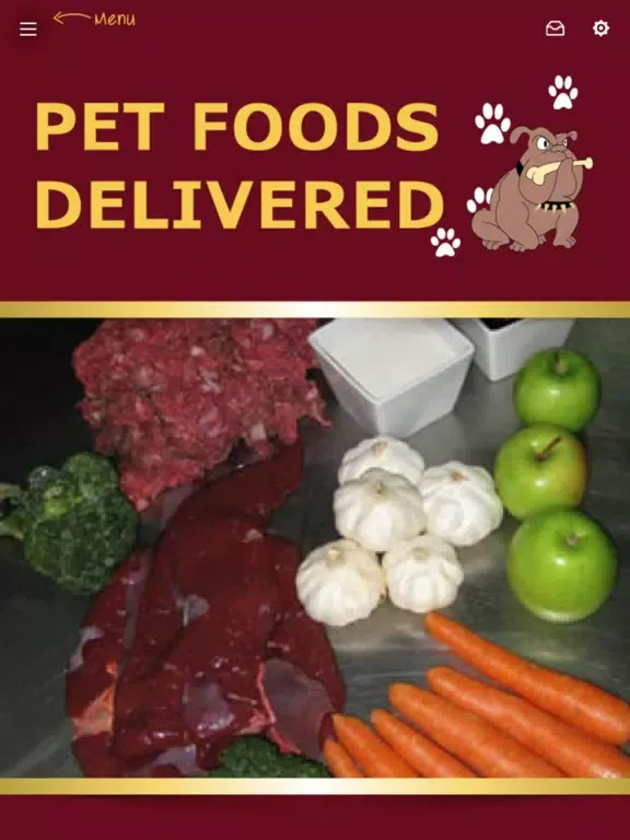 Tangkapan skrin Pet Foods Delivered iPad 