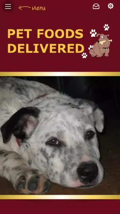 Tangkapan skrin Pet Foods Delivered