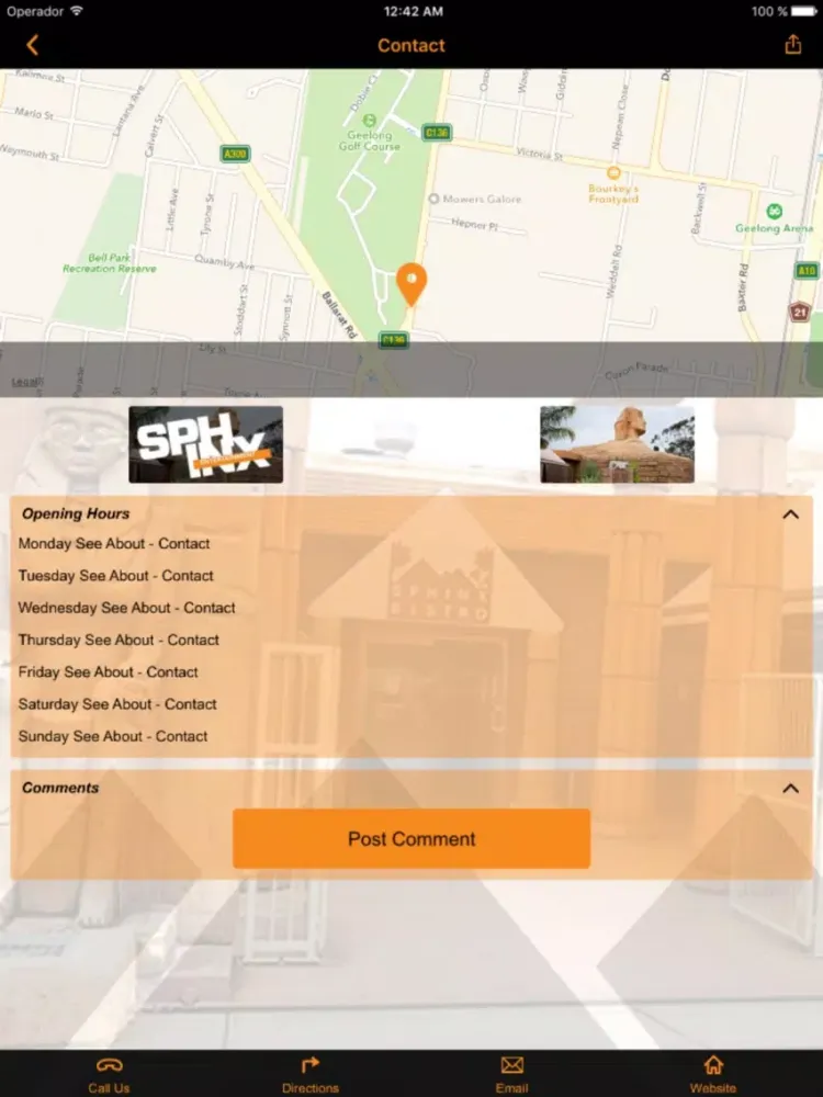 Capturas de tela do Sphinx Hotel iPad 