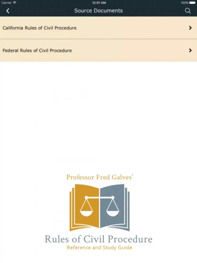 Rules of Civil Procedure iPad  Screenshots