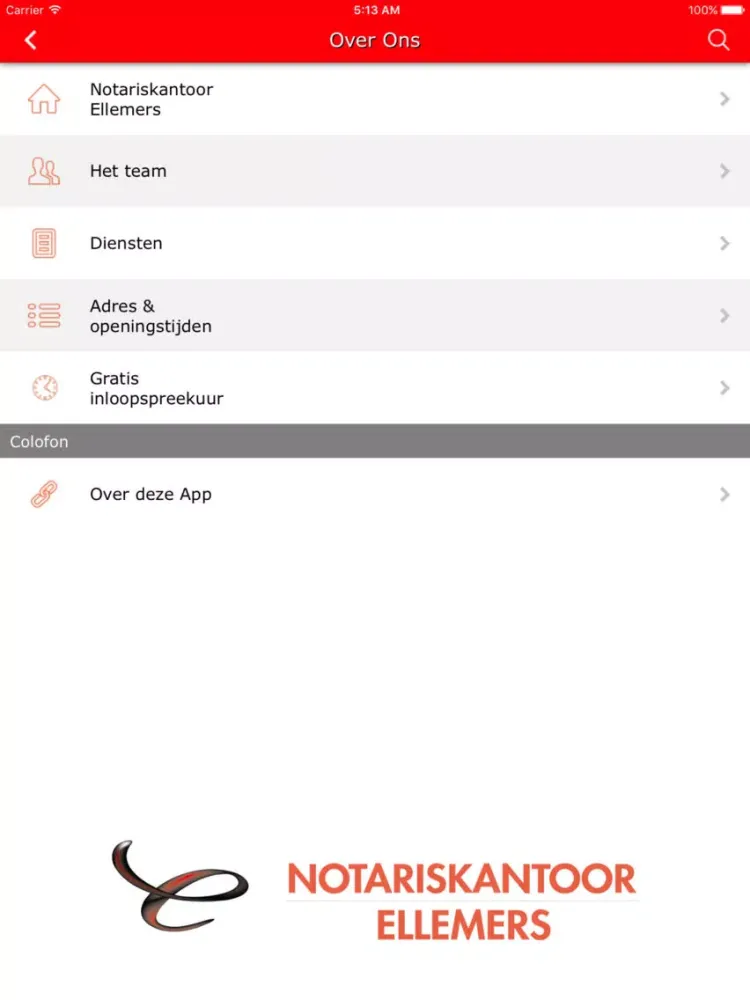 Notariskantoor Ellemers iPad 应用截图