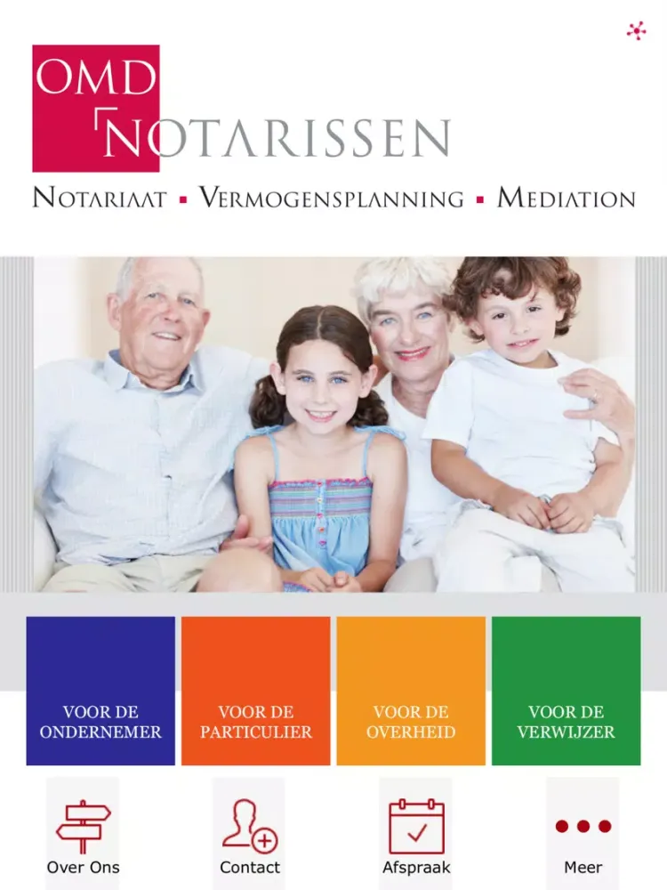 OMD Notarissen iPad Screenshots