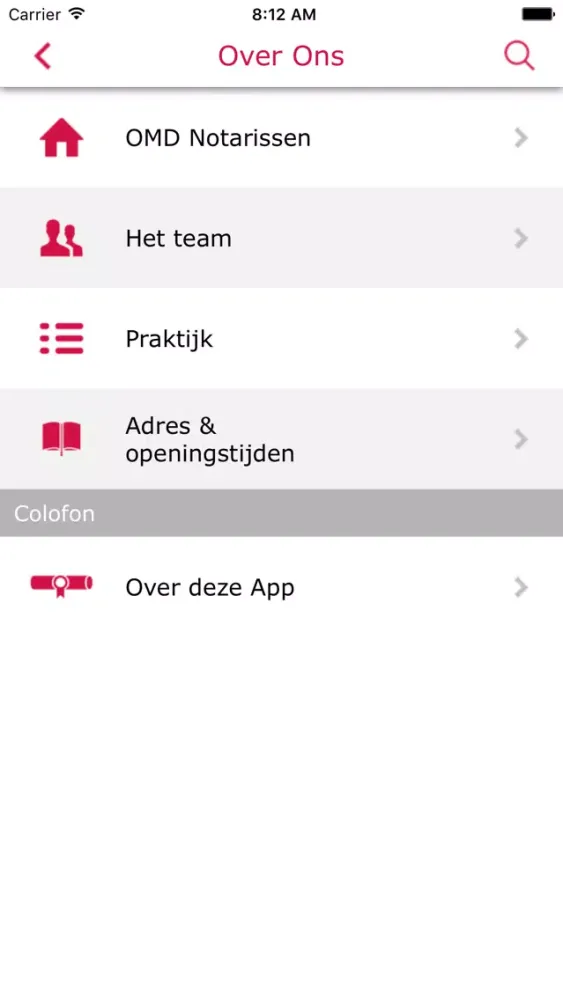 OMD Notarissen Screenshots