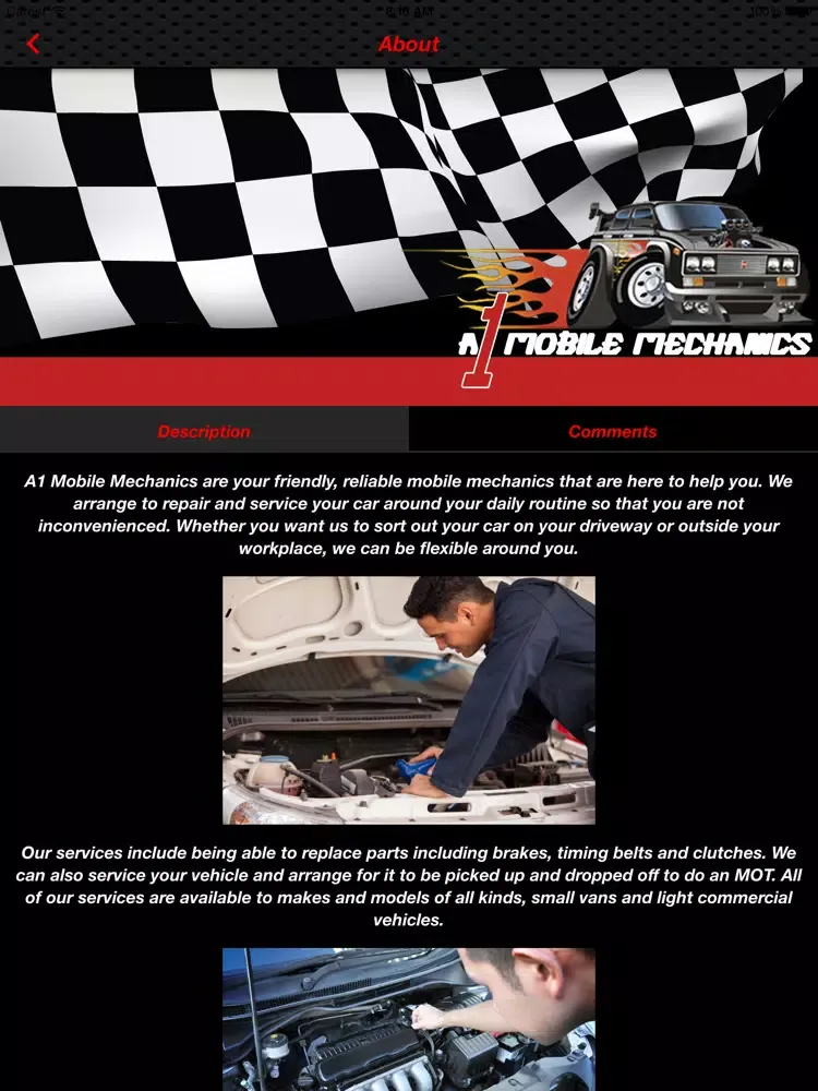 A1 Mobile Mechanic iPad  سکرین شاٹس