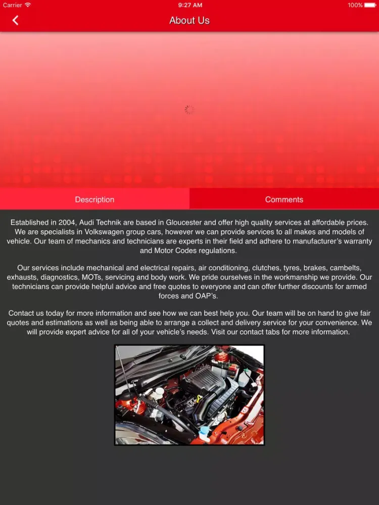 Audi Technik Ltd iPad  Screenshots