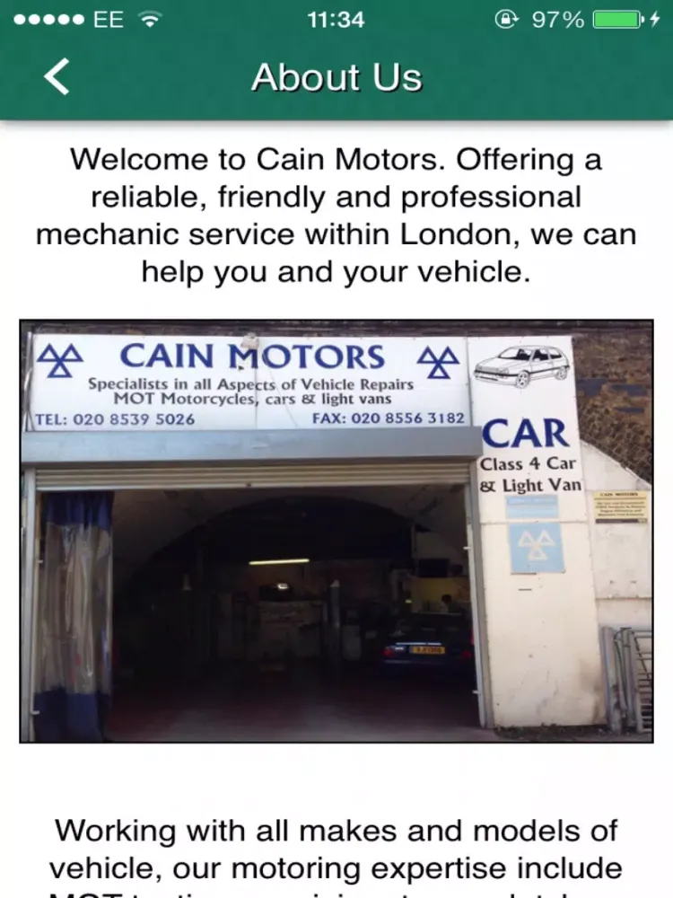 Capturas de tela do Cain Motors iPad 
