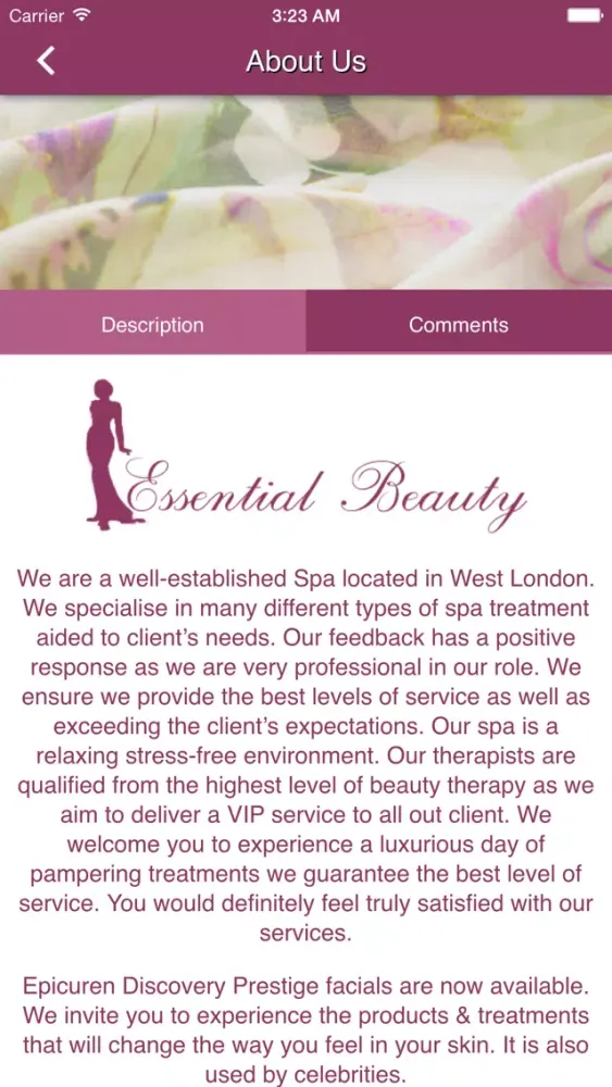 Essential Beauty Spa Screenshots