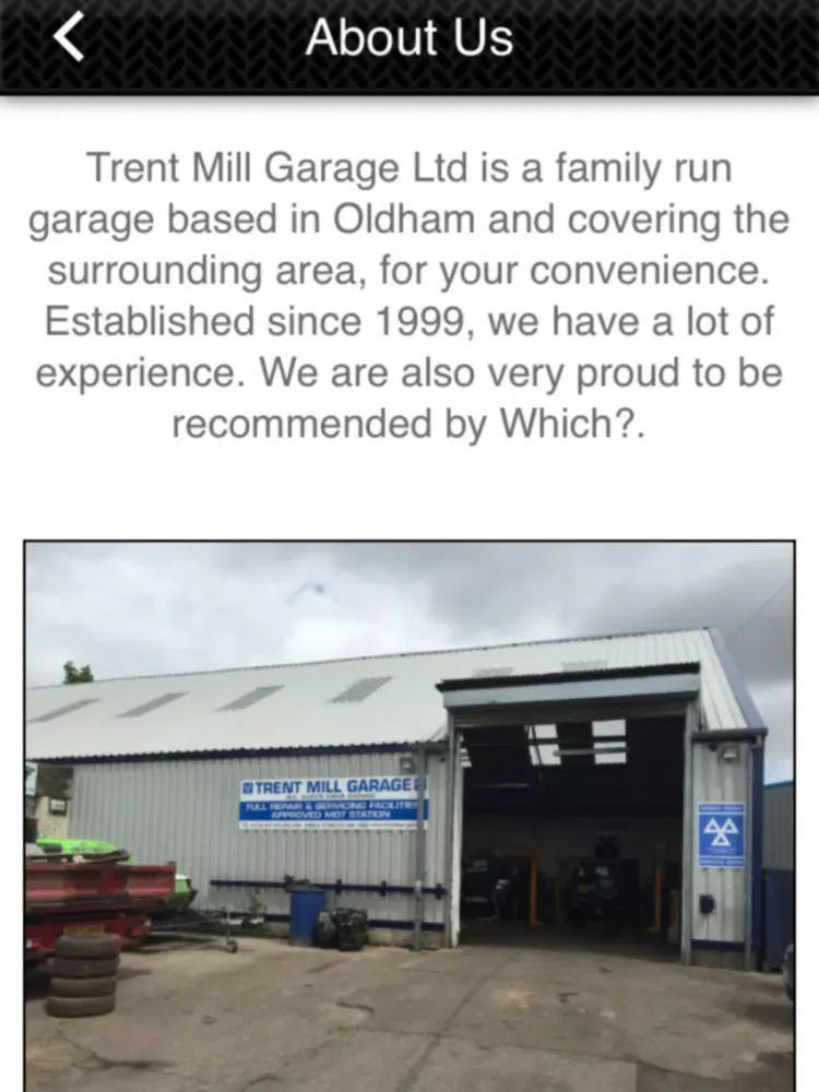 Capturas de tela do Trent Mill Garage iPad 
