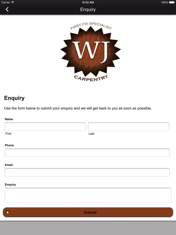 Capturas de pantalla de WJ Carpentry iPad 