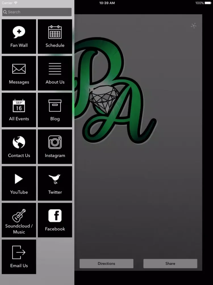 Ảnh chụp màn hình của Prosper Athletics iPad 