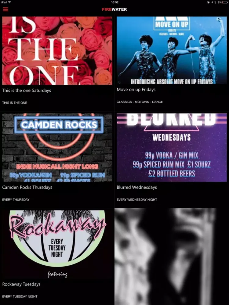 ภาพหน้าจอของ Firewater Glasgow iPad 