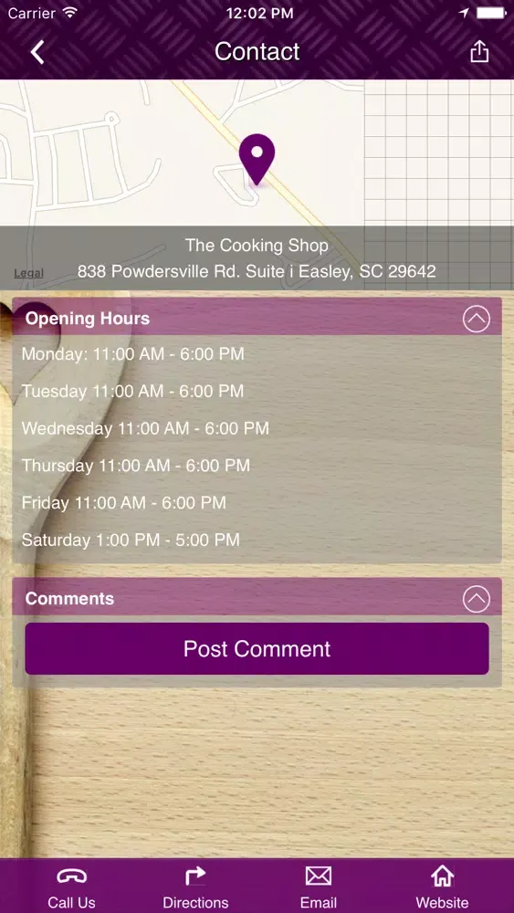 Tangkapan skrin The Cooking Shop