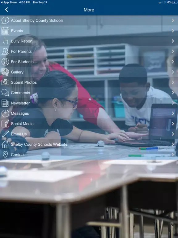Zrzuty ekranu Shelby County AL Schools iPad 