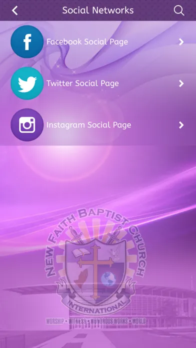 Capturas de tela do New Faith Baptist Church Intl